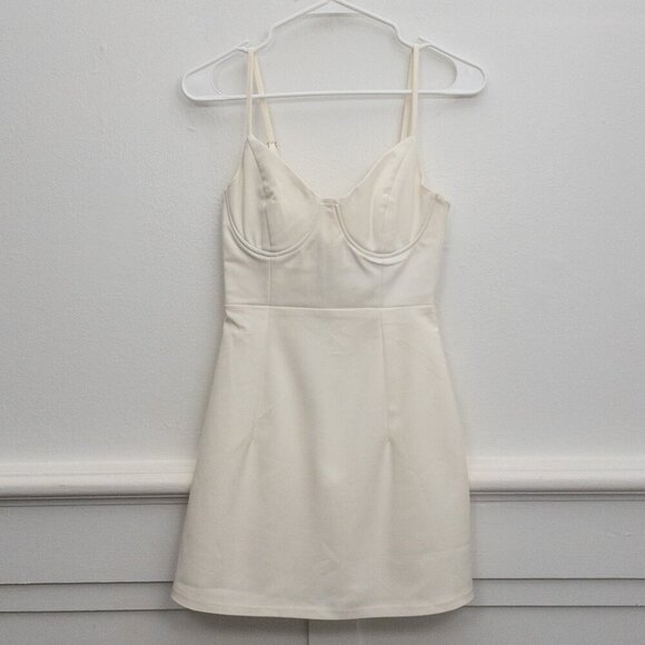 Polly White Bustier Mini Dress – Size 2 | Fit & Flare | NWT - Picture 1 of 4